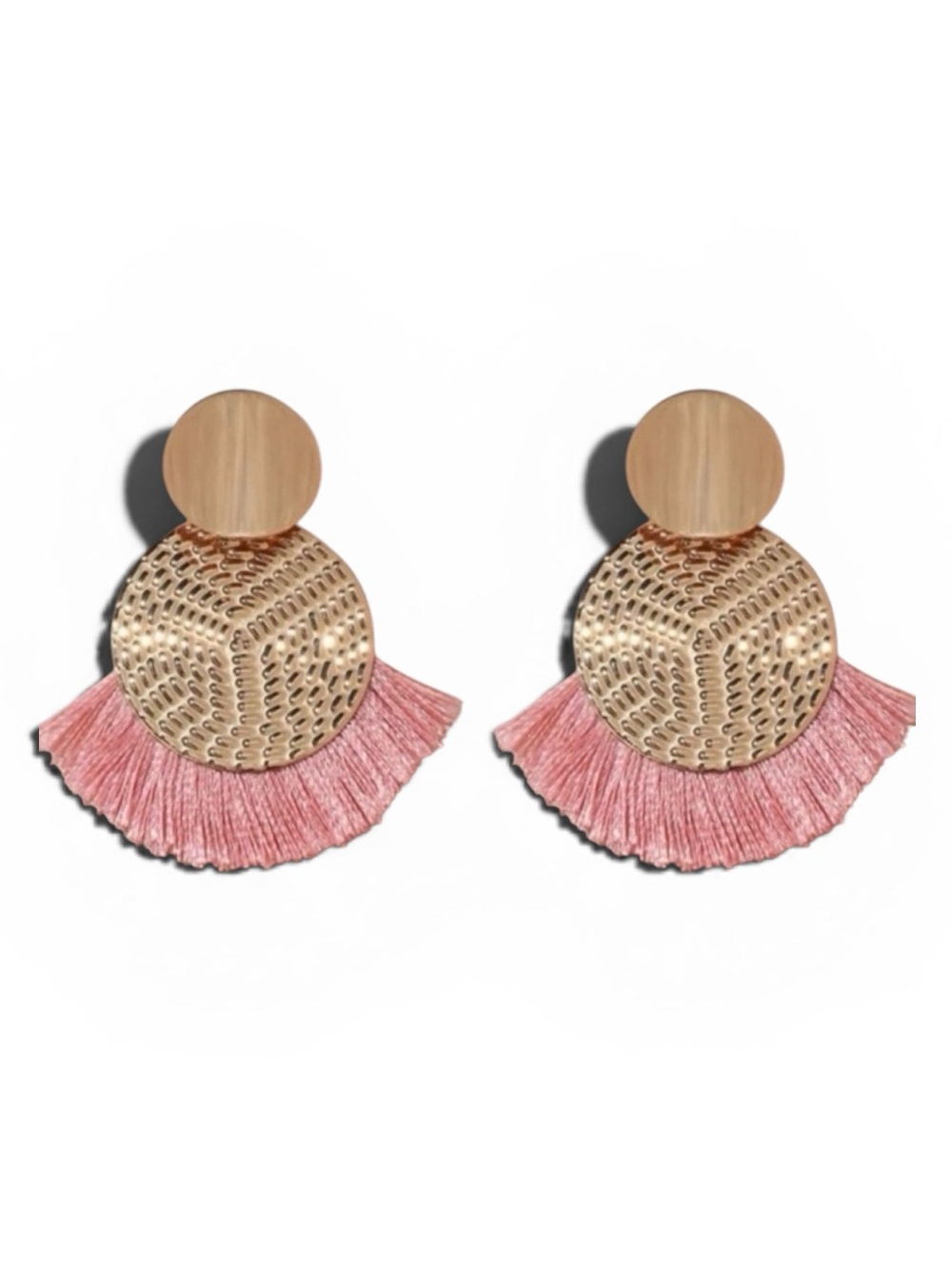 Gold Tone Bohemian Earrings With Fringe